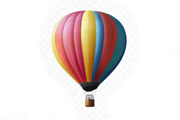 Colorful hot air balloon cut out element