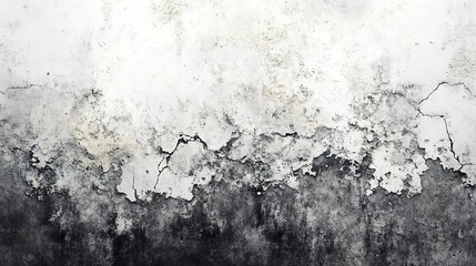Smeared engine oil on old wall texture abstract gray color design with white gradient background. 