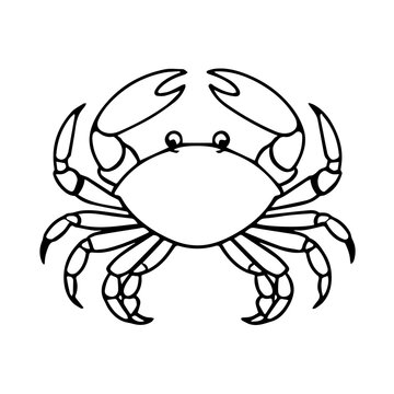 recommend clip art: crab line art 