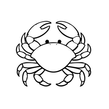 recommend clip art: crab line art 