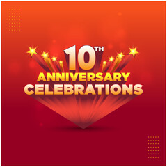 Anniversary Celebrations 3D Logo Unit vector Design Set 5th, 10th, 15th, 20th Years