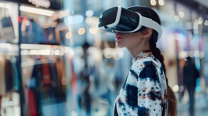 Virtual Reality Shopping Experience in Luxury Fashion Boutique with Smart Retail Concept and Copy Space