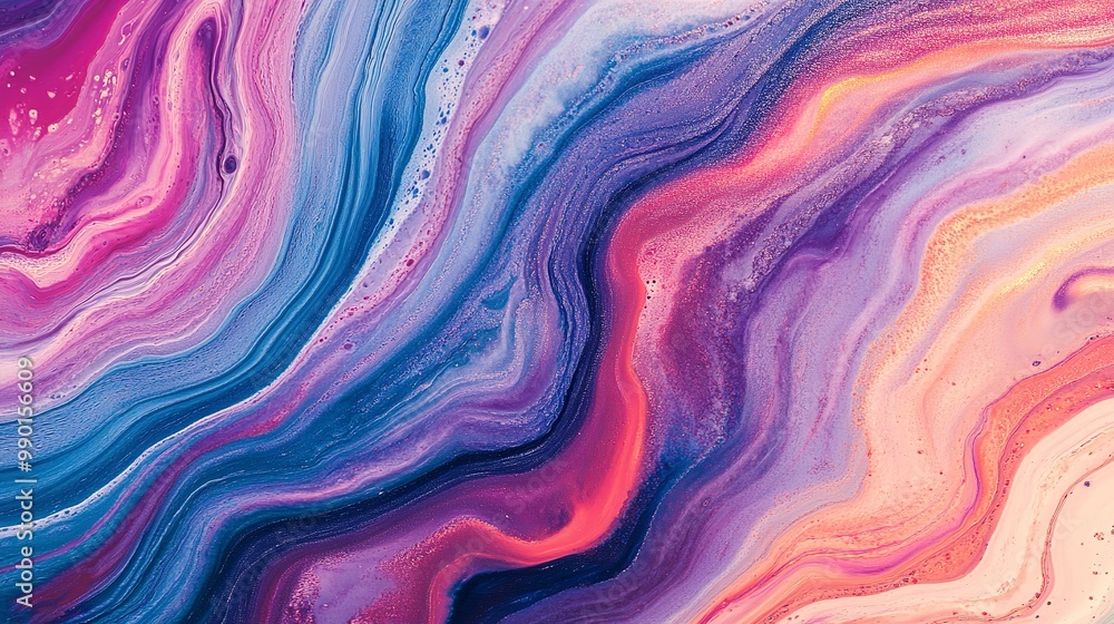 Poster abstract acrylic background with a marble effect textured paint strokes on a surface suitable for we
