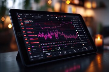 Trading App on Tablet