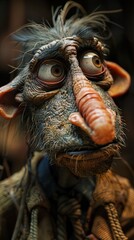 Close-up Portrait of a Detailed Fantasy Creature