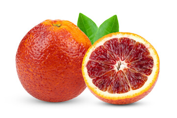 Blood orange isolated on transparent png