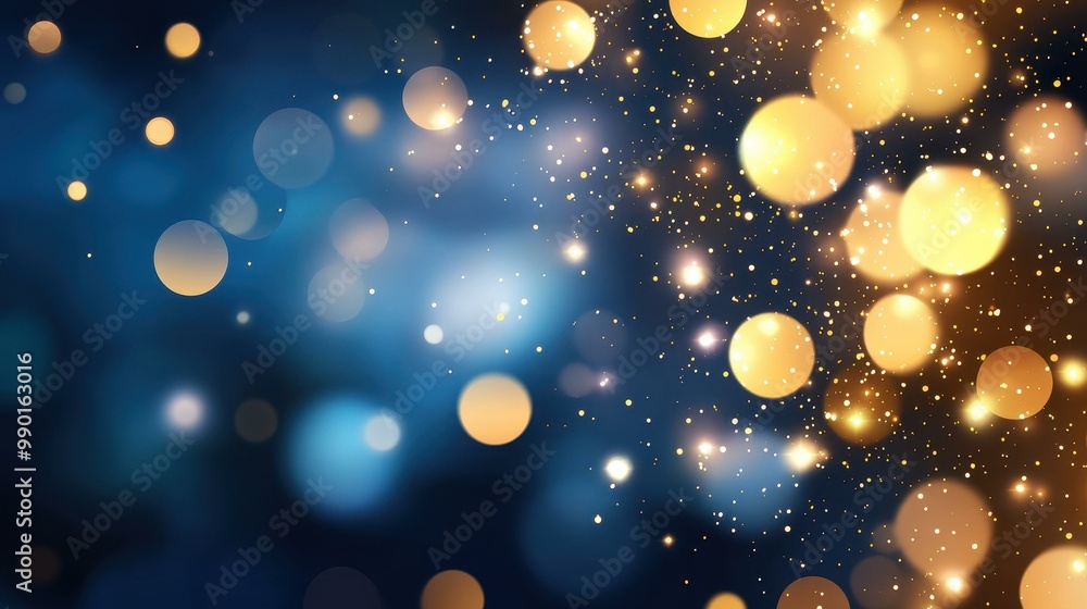 Poster this vibrant flat illustration features golden bokeh and spark textures, creating a magical and ench