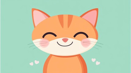 Fototapeta premium Meet a charming cat character, bursting with personality and style, ready to bring joy to any cartoon scene