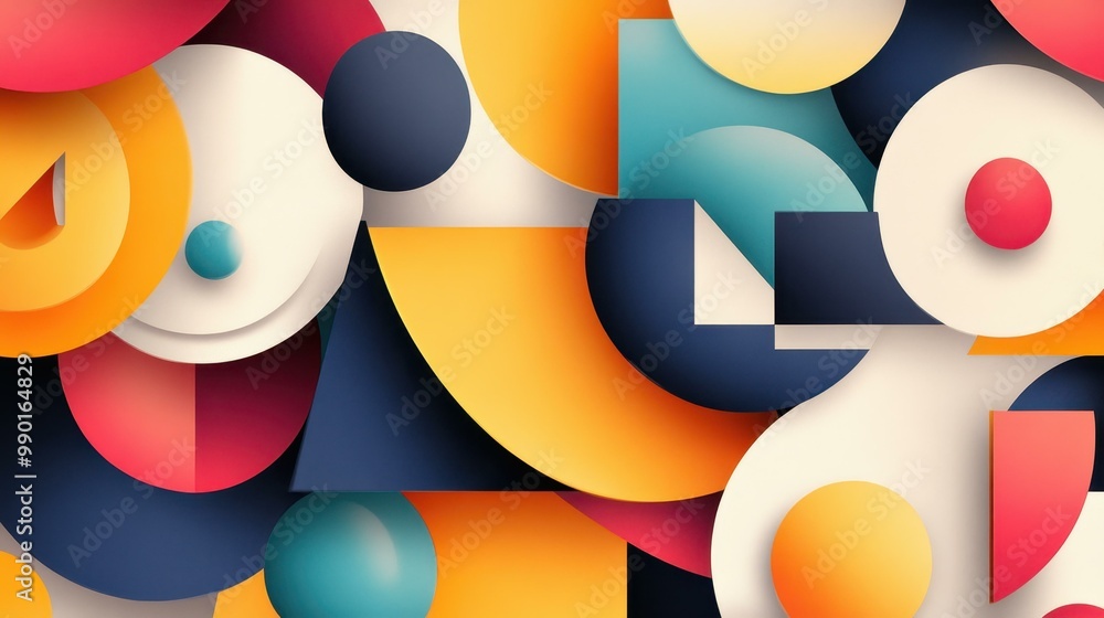 Poster experience a lively burst of color with this fun abstract geometric backdrop filled with playful tex