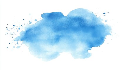 Obraz premium Soft blue watercolor splash with subtle variations, perfect for backgrounds or artistic designs
