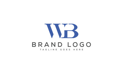 letter WB logo design vector template design for brand