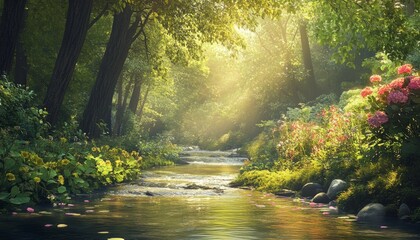 Obraz premium morning in the forest