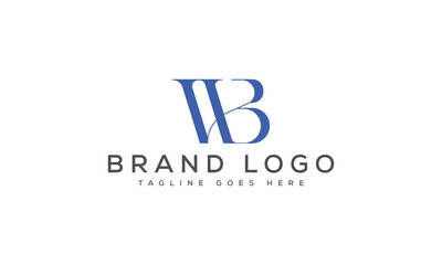 letter WB logo design vector template design for brand