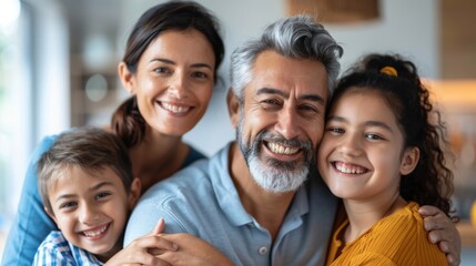 Fototapeta premium Happy family background illustration generated by ai