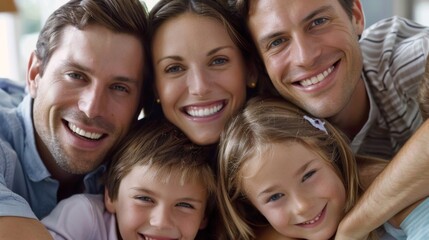 Happy family background illustration generated by ai