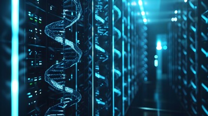High Tech DNA Data Storage Facility with Secure Units Emphasizing Durability and Security of DNA Encoded Data