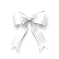 Naklejka premium シンプルな白リボンのシルエット - エレガントなデザイン素材