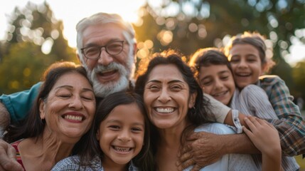 Obraz premium Happy family background illustration generated by ai