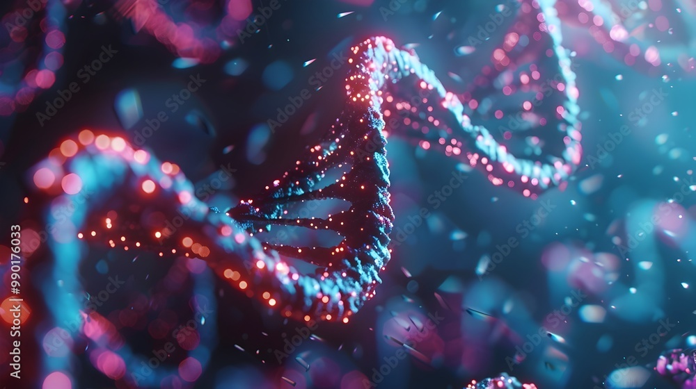 Aufkleber cross section view of dna molecule showcasing multimedia data storage concept