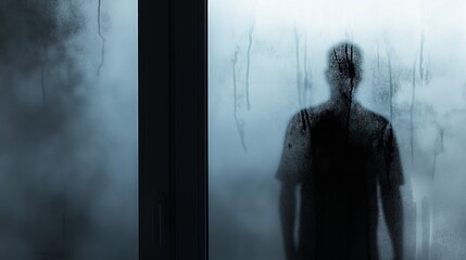 Fototapeta premium halloween scene of a ghost outside