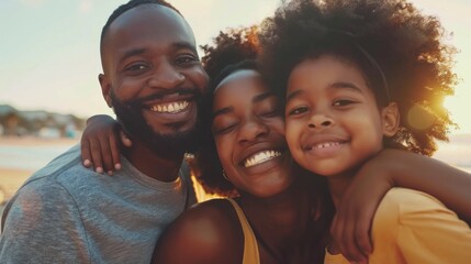 Fototapeta premium Happy family background illustration generated by ai