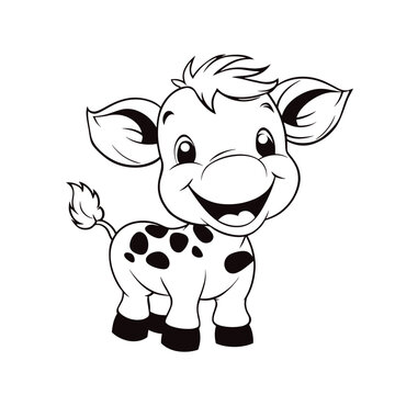 recommend clip art: cow cartoon characters vector illustration. For kids coloring book