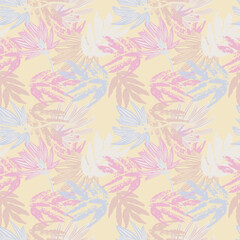Fototapeta premium Pastel Abstract Floral Seamless Pattern Design
