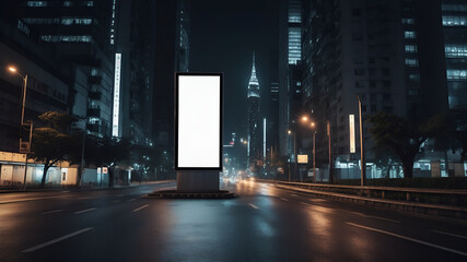 Obraz premium Vertical billboard in city 