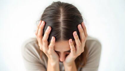 Fototapeta premium woman with headache