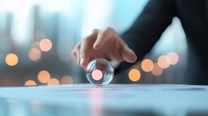 A business professional presents a project proposal to a client, engaging them with a confident and persuasive presentation.