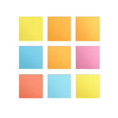 Fototapeta premium Colorful Grid of Squares for Creative Design on transparent Background