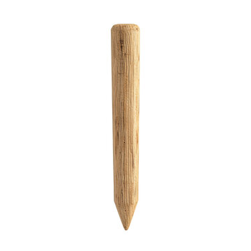 Wooden stake  on transparent Backgroundon a white background