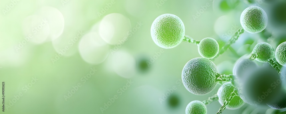 Poster vibrant 3d render of bacteria with smooth cell membrane - microscopic environment featuring dynamic 