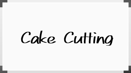 Cake Cutting のホワイトボード風イラスト