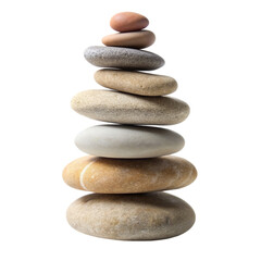 Stone tower Isolated on transparent background.