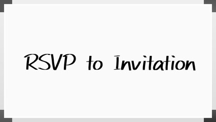 RSVP to Invitation のホワイトボード風イラスト