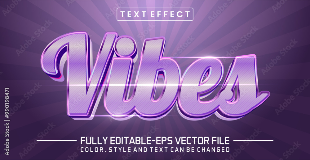 Poster vibes font text effect editable
