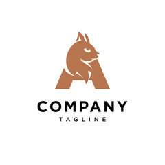 Letter A Squirrel logo icon vector