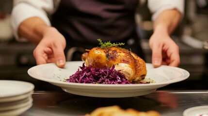 Roasted Chicken with Red Cabbage - A Culinary Masterpiece
