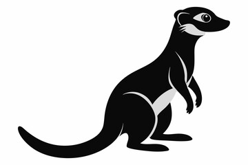 meerkat silhouette, meerkat icon vector
