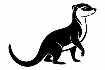 meerkat silhouette, meerkat icon vector
