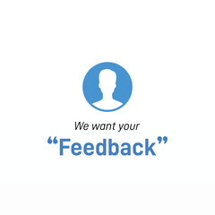 vector feedback sky blue design