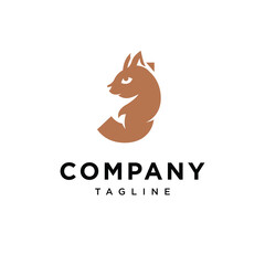 Letter J Squirrel logo icon vector