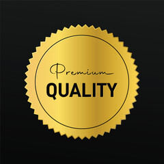 vector Premium quality label gold and black design