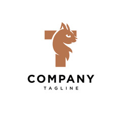 Letter T Squirrel logo icon vector