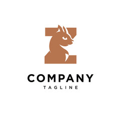 Letter Z Squirrel logo icon vector