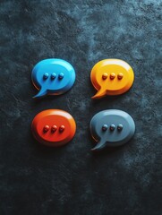 Multi-colored speech bubbles