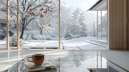 snow covered house