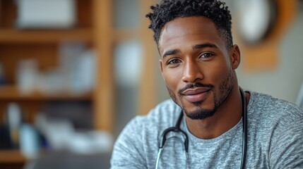 Portrait of a Male Doctor with Stethoscope