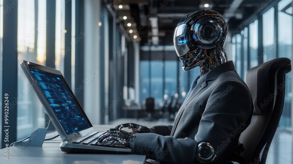 Poster chatbot, chat with ai, artificial intelligence, businessman using technology smart robot for busines